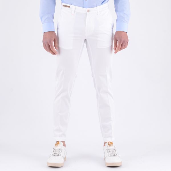 Pantalone in cotone con risvolto | Uomo Re-Has Bianco Re-Hash p2492390