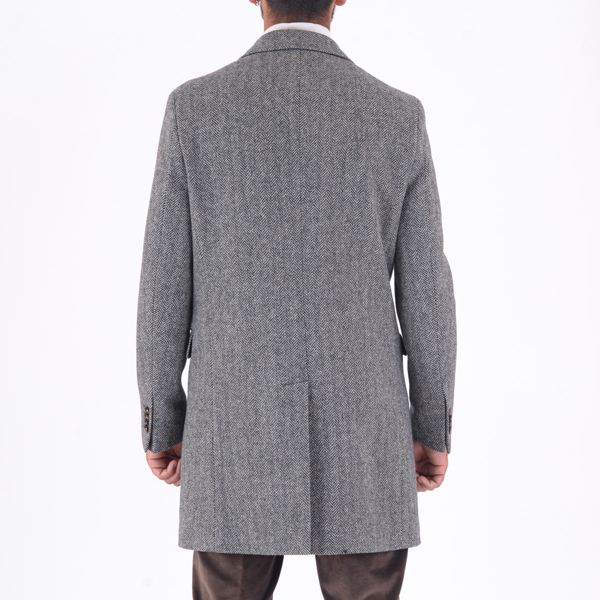 Cappotto Uomo Slim Fit In Poliestere - Giacca Elegante Con Collo Alto - Foto 10