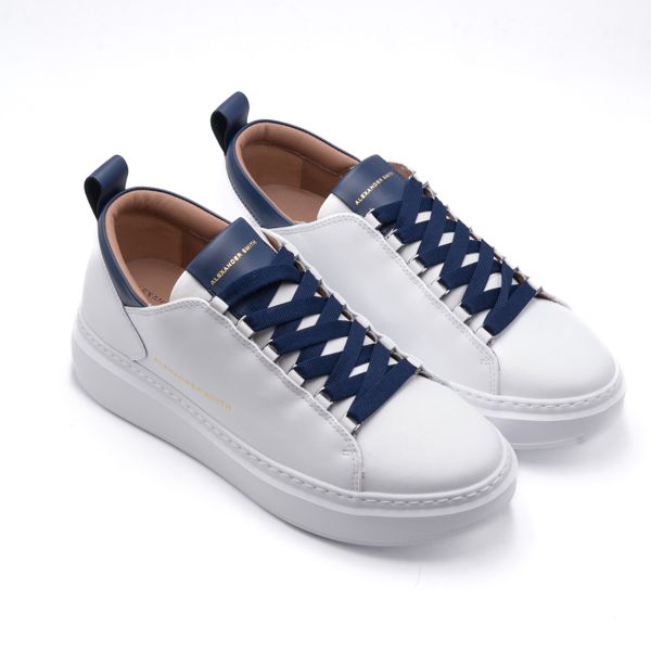 Alexander Smith blue heel leather sneakers Blue Alexander Smith