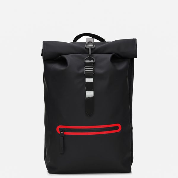 1. Rolltop Rucksack Contrast RAINS Black RAINS 14540