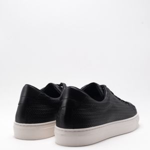 4. Seboy's woven leather sneakers shoe Black Seboy's