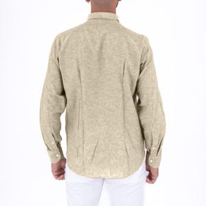 3. Camicia in cotone e lino | raffinato e versatile Beige MANUEL RITZ 3832e602lc253301