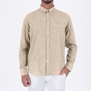 1. Camicia in cotone e lino | raffinato e versatile Beige MANUEL RITZ 3832e602lc253301