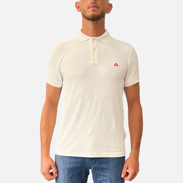 1. Short-sleeved polyamide polo shirt White Peuterey peu546999011993