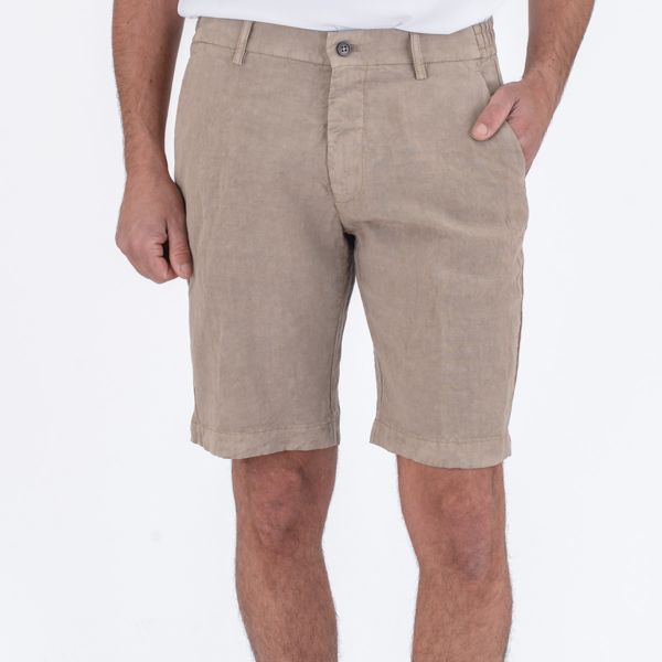 1. Bermuda shorts in linen and Lyocel blend Beige Berwich pu17ber_mudaelax-gdol0760
