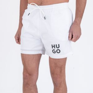 2. Boxer mare a media lunghezza con logo a contrasto Bianco Hugo 50469312
