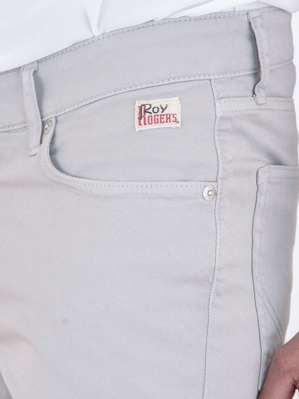 4. Bermuda slim 5 poches en gabardine Gris clair ROY ROGER'S rru002p3370112
