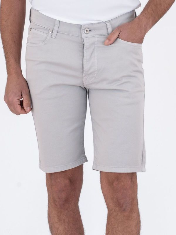 1. Bermuda slim 5 poches en gabardine Gris clair ROY ROGER'S rru002p3370112