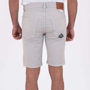 3. Slim fit 5-pocket Bermuda shorts in gabardine Light Grey ROY ROGER'S rru002p3370112