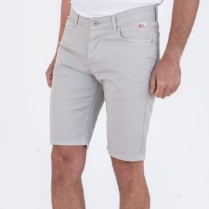 2. Slim fit 5-pocket Bermuda shorts in gabardine Light Grey ROY ROGER'S rru002p3370112