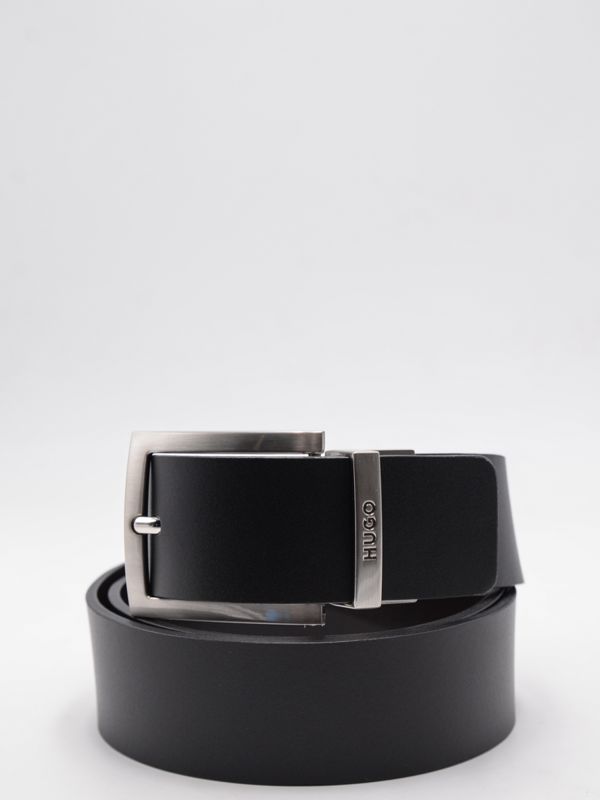 1. Ceinture réversible en cuir HUGO de 3,5 cm avec finition Noir Bleu Hugo 50497462