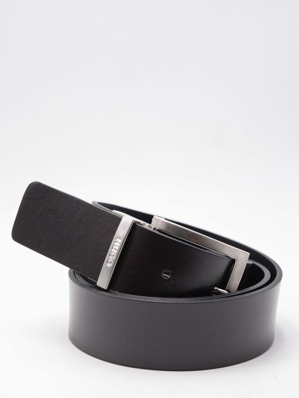 2. HUGO 3.5cm Reversible Leather Belt with Finishing Black Blue Hugo 50497462
