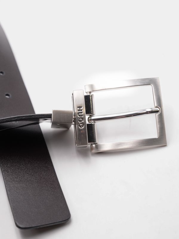 3. HUGO 3.5cm Reversible Leather Belt with Finishing Black Blue Hugo 50497462
