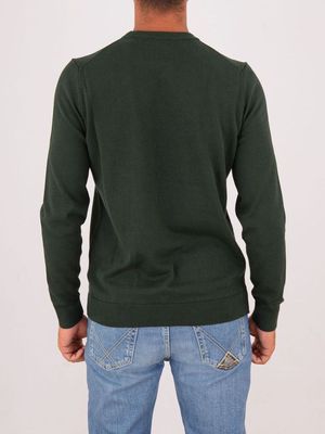 3. HUGO Men's Pure Cotton Crew Neck Sweater with Logo Green
