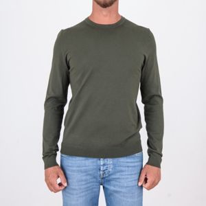 HUGO Men's Crew Neck Sweater with Light Texture Green Hugo