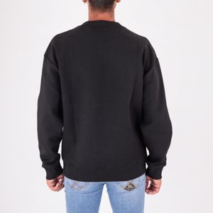 3. Felpa Uomo HUGO in Cotone e Tessuto Tecnico con Logo Applicato Nero Hugo 50533689