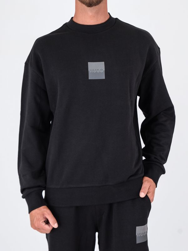 1. HUGO Men's Cotton Sweatshirt with Front and Back Logo Print Black Hugo 50542847