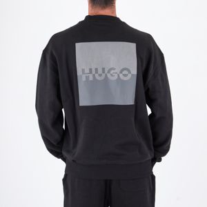 3. Felpa Uomo HUGO in Cotone con Stampa Logo Frontale e Posteriore Nero Hugo 50542847