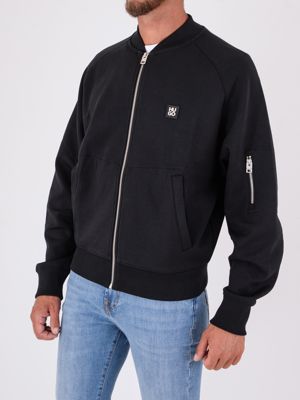 2. Sweat-shirt zippé en coton pour homme HUGO avec poche sur la manche Noir Hugo 50542590