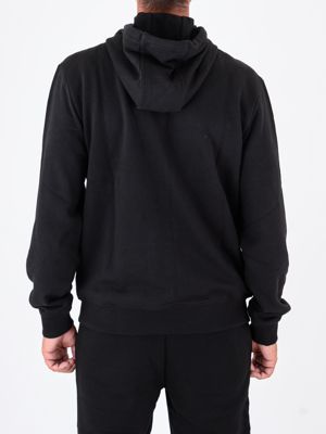 3. Sweat à capuche zippé en coton HUGO pour homme avec patch logo Noir Hugo 50447972