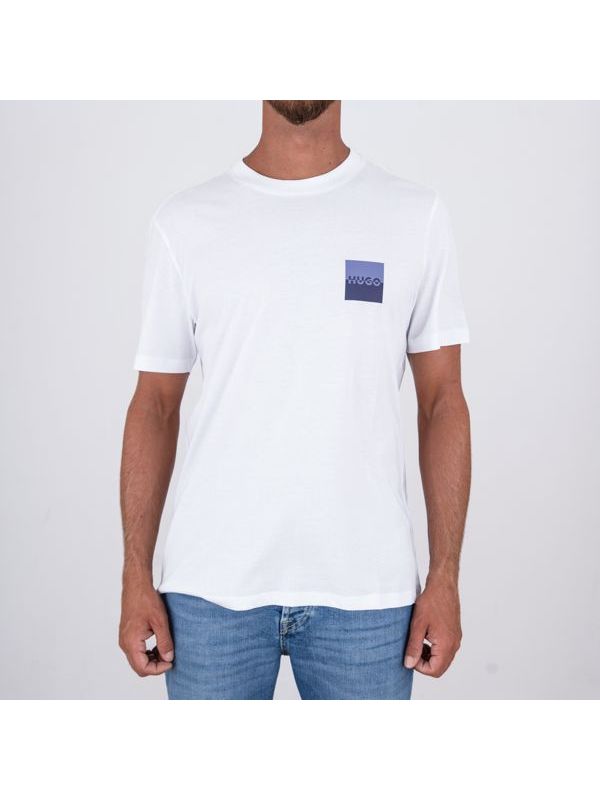 1. HUGO Men's Cotton T-Shirt with Logo Print on the Chest White Hugo 50544458