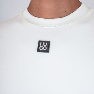 4. HUGO Men's Cotton T-Shirt with Minimal Patch Logo Design White Hugo 50505201