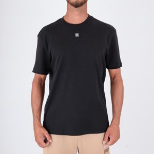 T-shirt Uomo HUGO in Cotone con Logo in Patch Design Minimal Nero Hugo