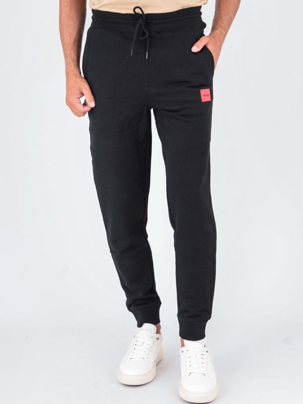 1. Pantalone Tuta Uomo HUGO in Cotone con fondo elasticizzato Nero Hugo 50447963