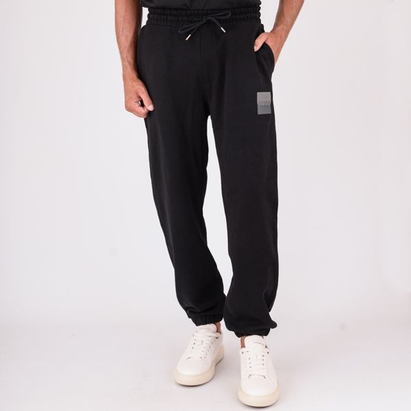 1. Pantalon de survêtement en coton pour homme HUGO avec ourlet élastique Noir Hugo 50542866