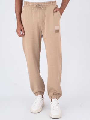 Pantalone Tuta Uomo HUGO in Cotone con fondo Elasticizzato Beige Hugo
