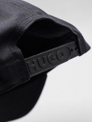 2. Cappellino HUGO da Uomo in Twill di Cotone con Logo Ricamato e Chiusura a Scatto Nero Hugo 50533409