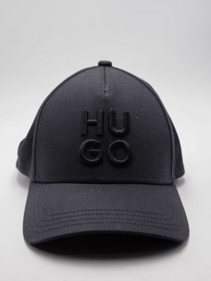 3. Cappellino HUGO da Uomo in Twill di Cotone con Logo Ricamato e Chiusura a Scatto Nero Hugo 50533409