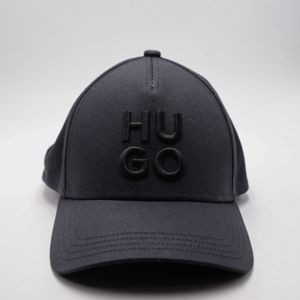 2. Casquette en sergé de coton pour homme HUGO avec logo brodé et fermeture à pression Noir Hugo 50533409