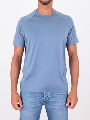 Paul&Shark Men's Short-Sleeved Cotton and Lyocell T-Shirt Celeste PAUL & SHARK