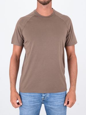 Cotton T-shirt | contrasting details Blue Paolo Pecora