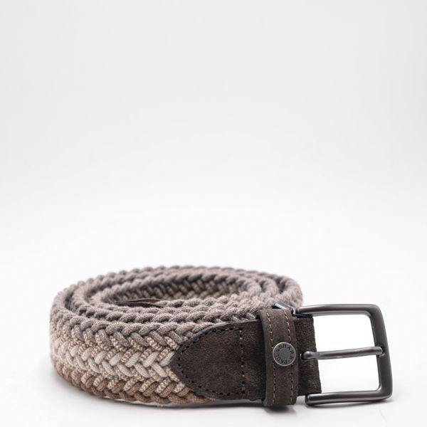 1. Cintura Paul&Shark in Tessuto Elastico Intrecciato con Rifiniture Beige PAUL & SHARK 15316013