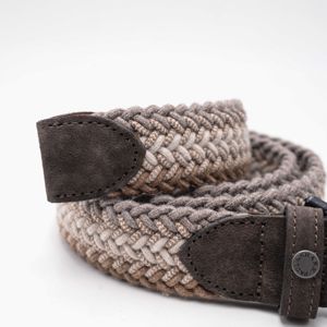 2. Cintura Paul&Shark in Tessuto Elastico Intrecciato con Rifiniture Beige PAUL & SHARK 15316013