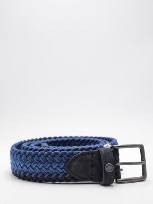 Ceinture Paul&Shark en tissu élastique tissé avec bordure Bleu PAUL & SHARK