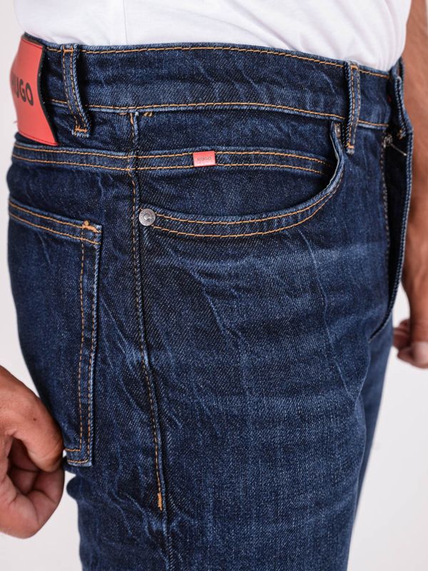 4. HUGO Slim Fit Men's Jeans in Stretch Denim Blue Hugo 50542696