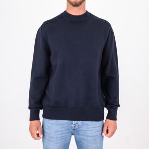 1. Paul&Shark Men's Crew Neck Wool Sweater with Ribbed Details Blue PAUL & SHARK 15311036