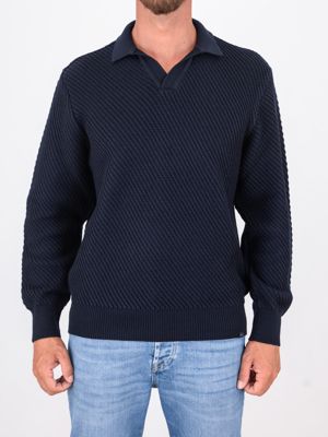Paul&Shark Men's Wool Polo Collar Sweater Blue PAUL & SHARK