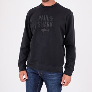 2. Sweat-shirt en coton pour homme Paul&Shark avec logo imprimé Noir PAUL & SHARK 15311839