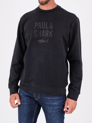 2. Sweat-shirt en coton pour homme Paul&Shark avec logo imprimé Noir PAUL & SHARK 15311839