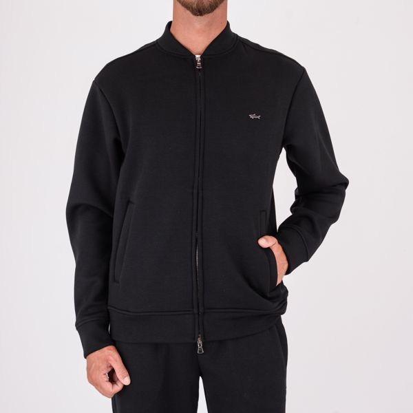 1. Sweat-shirt en tissu technique entièrement zippé Paul&Shark pour homme Noir PAUL & SHARK 15311836