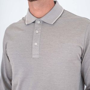 4. Polo Uomo Paul&Shark a Maniche Lunghe con Dettagli a Contrasto Beige PAUL & SHARK 15311705