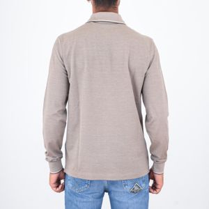 3. Polo Uomo Paul&Shark a Maniche Lunghe con Dettagli a Contrasto Beige PAUL & SHARK 15311705