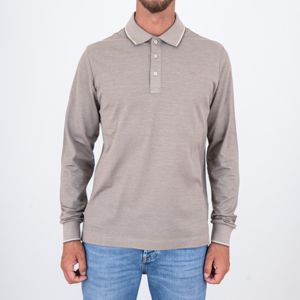 1. Polo Uomo Paul&Shark a Maniche Lunghe con Dettagli a Contrasto Beige PAUL & SHARK 15311705
