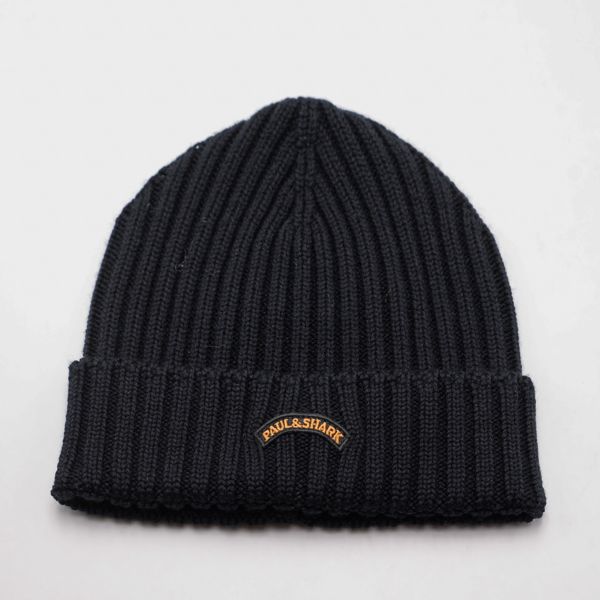 1. Cappello Paul&Shark da Uomo in Lana con Risvolto e Logo Cucito Nero PAUL & SHARK 14317150