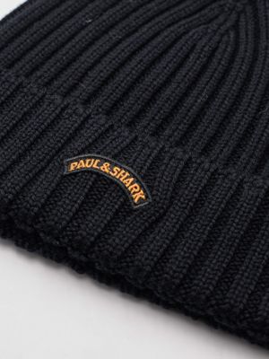 2. Cappello Paul&Shark da Uomo in Lana con Risvolto e Logo Cucito Nero PAUL & SHARK 14317150
