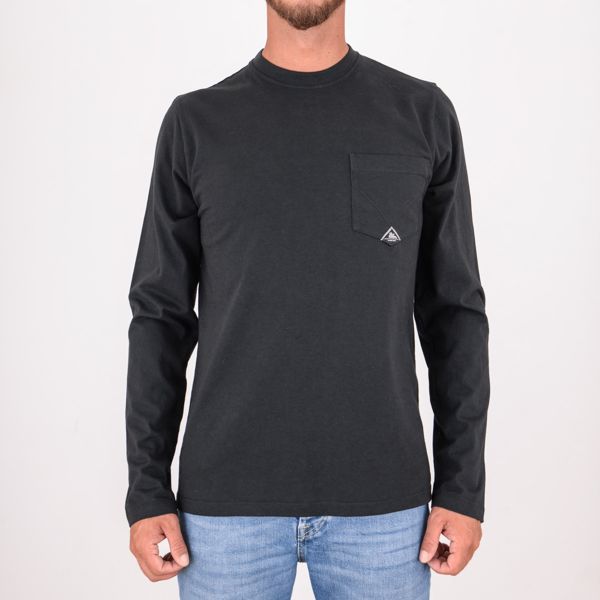 1. T-shirt à manches longues avec poche pour homme de Roy Roger Noir ROY ROGER'S rru689ca160111